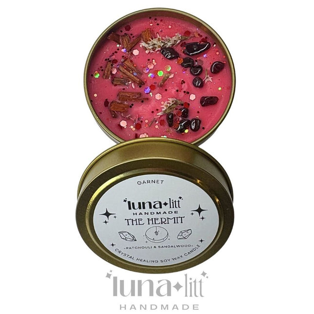 The Hermit Tarot Candle Tin