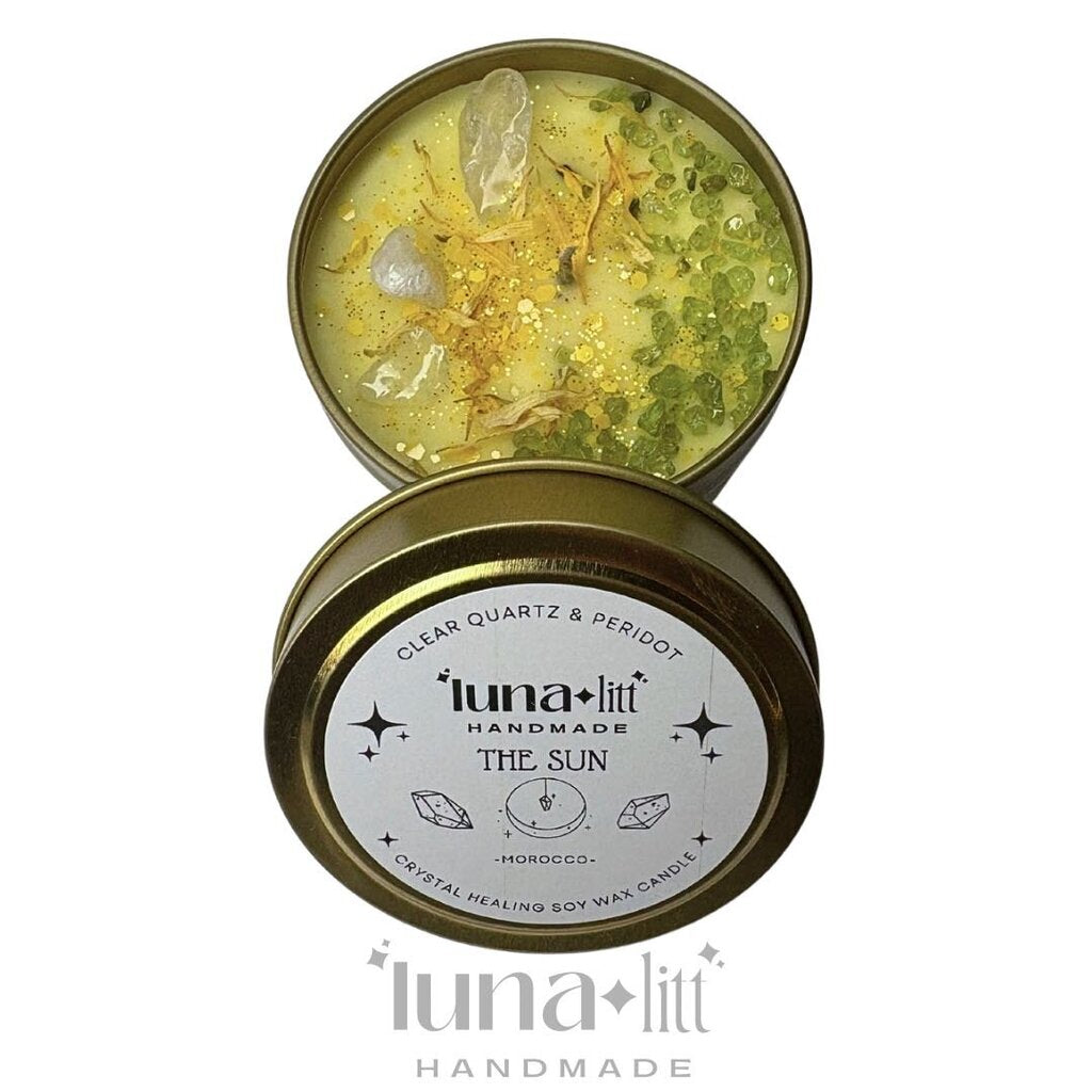 The Sun Tarot Candle Tin