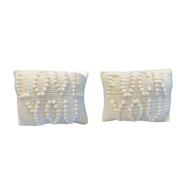 Love You - F*ck You Crochet Pillow
