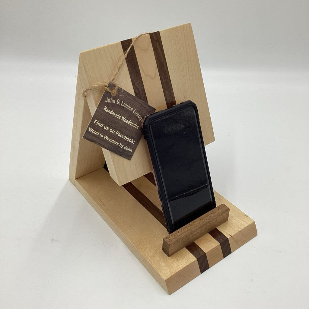 Wooden Book, iPad, Phone Holder