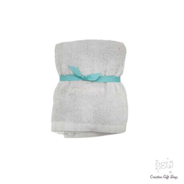 Embroidered Makeup Cloth - White - Set of 2