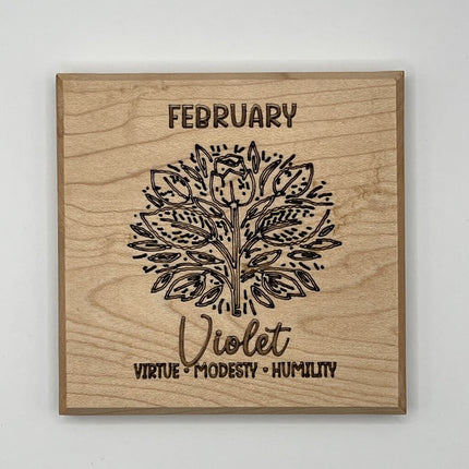 Coaster - February Birth Flower