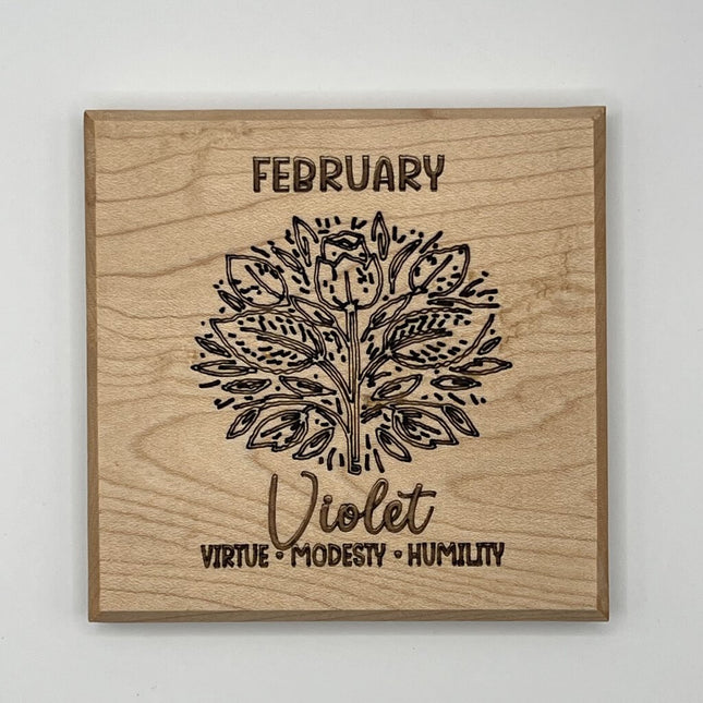 Coaster - February Birth Flower