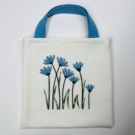 GIFT TOTE / BLUE & GREEN FLORAL