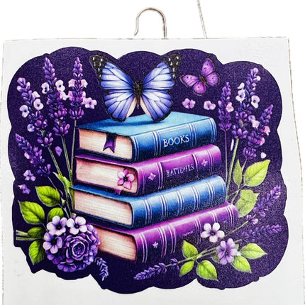 Sticker - Purple Books Butterfly