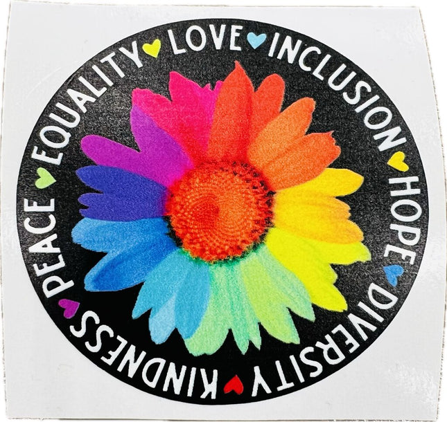 Sticker - Rainbow Daisy Love Inclusion