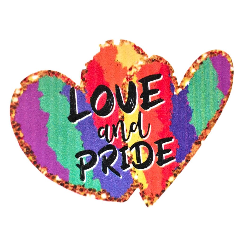 Sticker - Glittery Rainbow Hearts