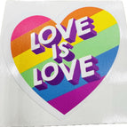 Pink Rainbow White Border