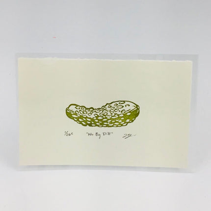 No Big Dill - Pickle Eraser Art Print