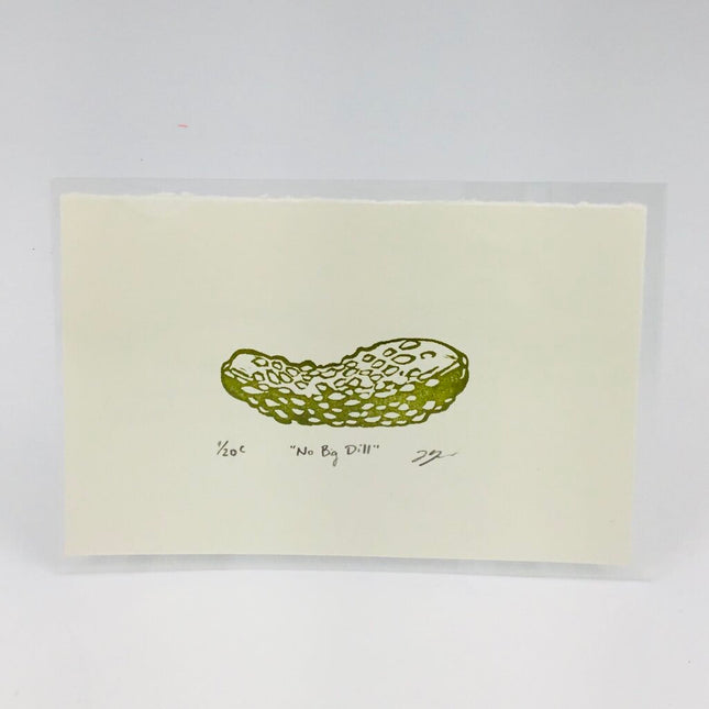 No Big Dill - Pickle Eraser Art Print