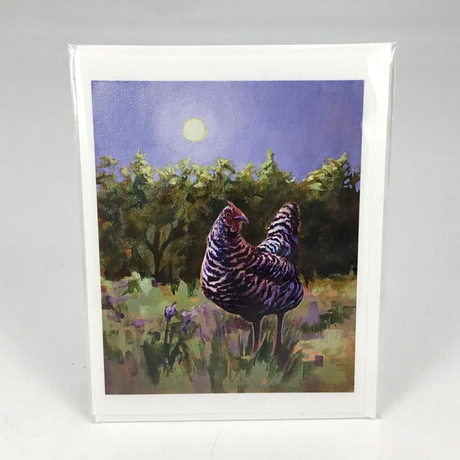 Violet Moonglow - Chicken All Occasion Greeting Card
