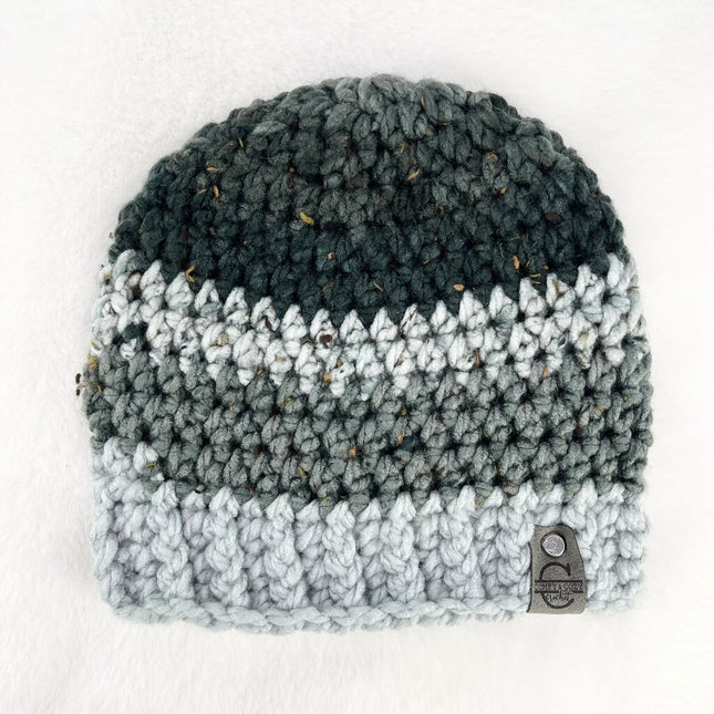Beanie Hat (Child) - Charcoal Stripes