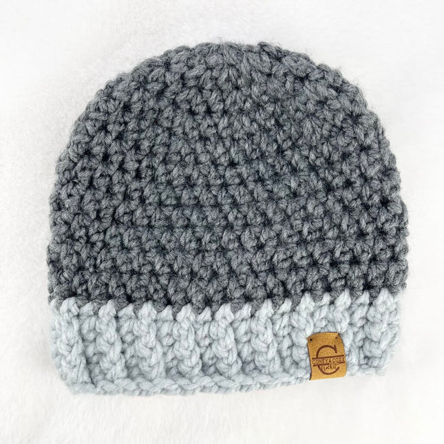 Beanie Hat (Child) - Charcoal with Steel Brim