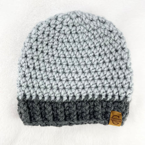 Beanie Hat (Child) - Steel with Charcoal Brim