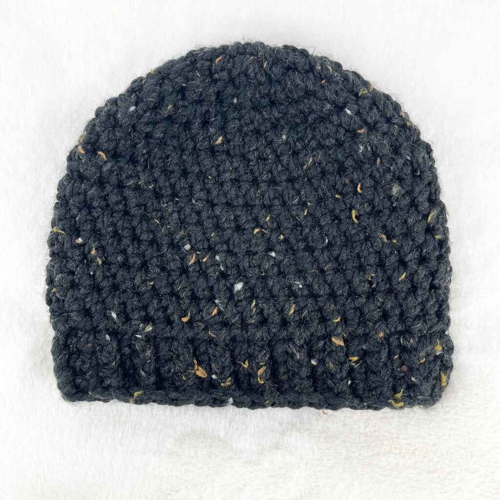 Beanie Hat (Adult) - Tweed Black