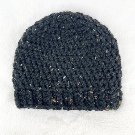 Beanie Hat (Adult) - Tweed Black