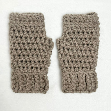Fingerless Gloves - Taupe