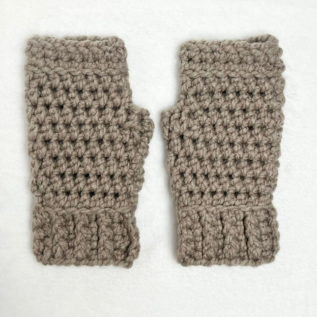 Fingerless Gloves - Taupe