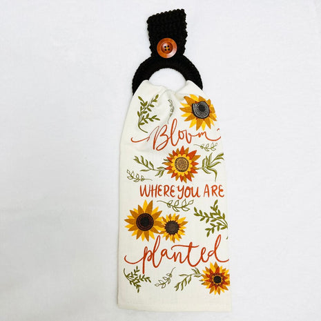 Hanging Towel Set - Sunflower, Bloom Where You Are Planted