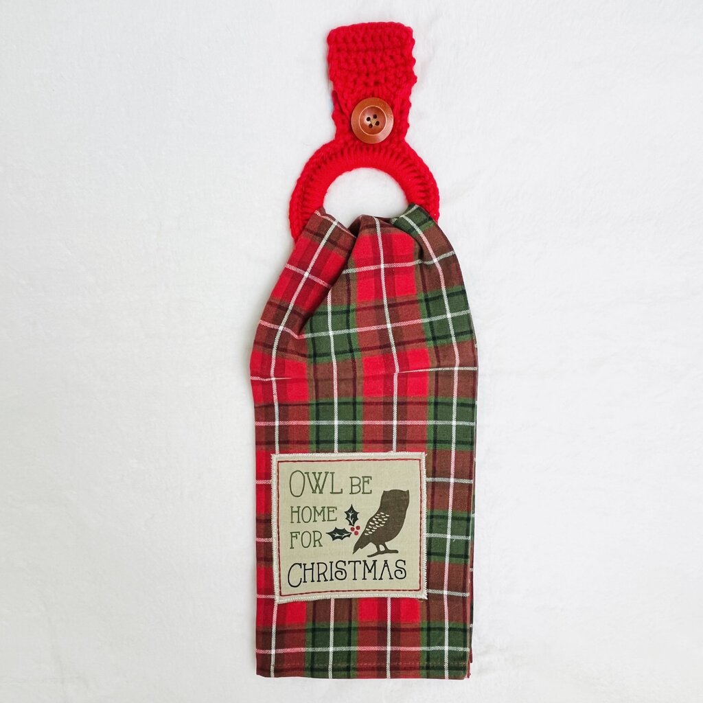 Hanging Towel Set - Owl Be Home For Christmas