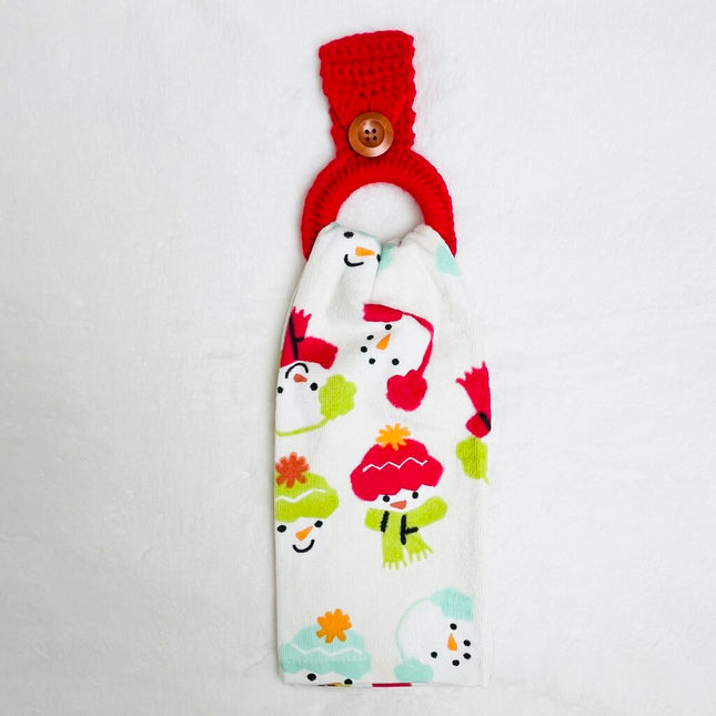 Hanging Towel Set - Snowman with Earmuffs