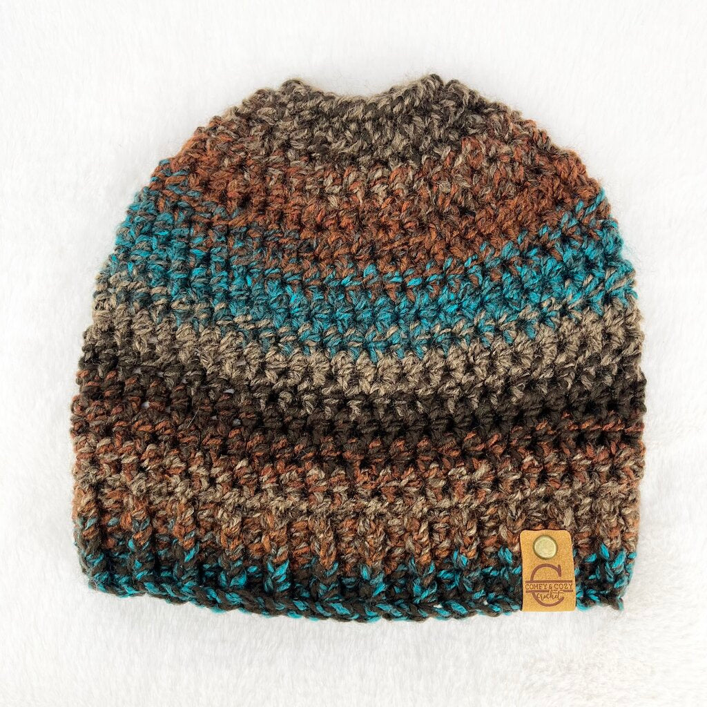 Messy Bun Hat - Mocha