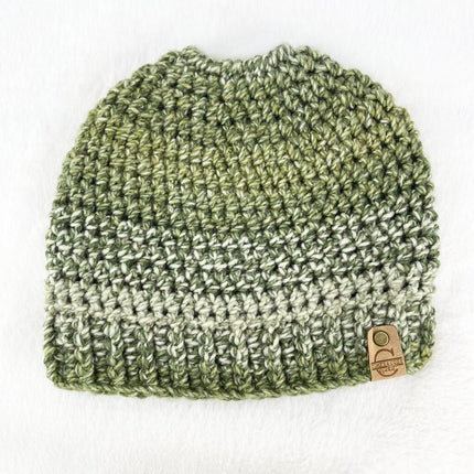 Messy Bun Hat - Olive Shades