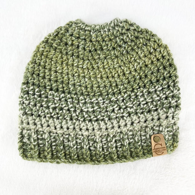 Messy Bun Hat - Olive Shades