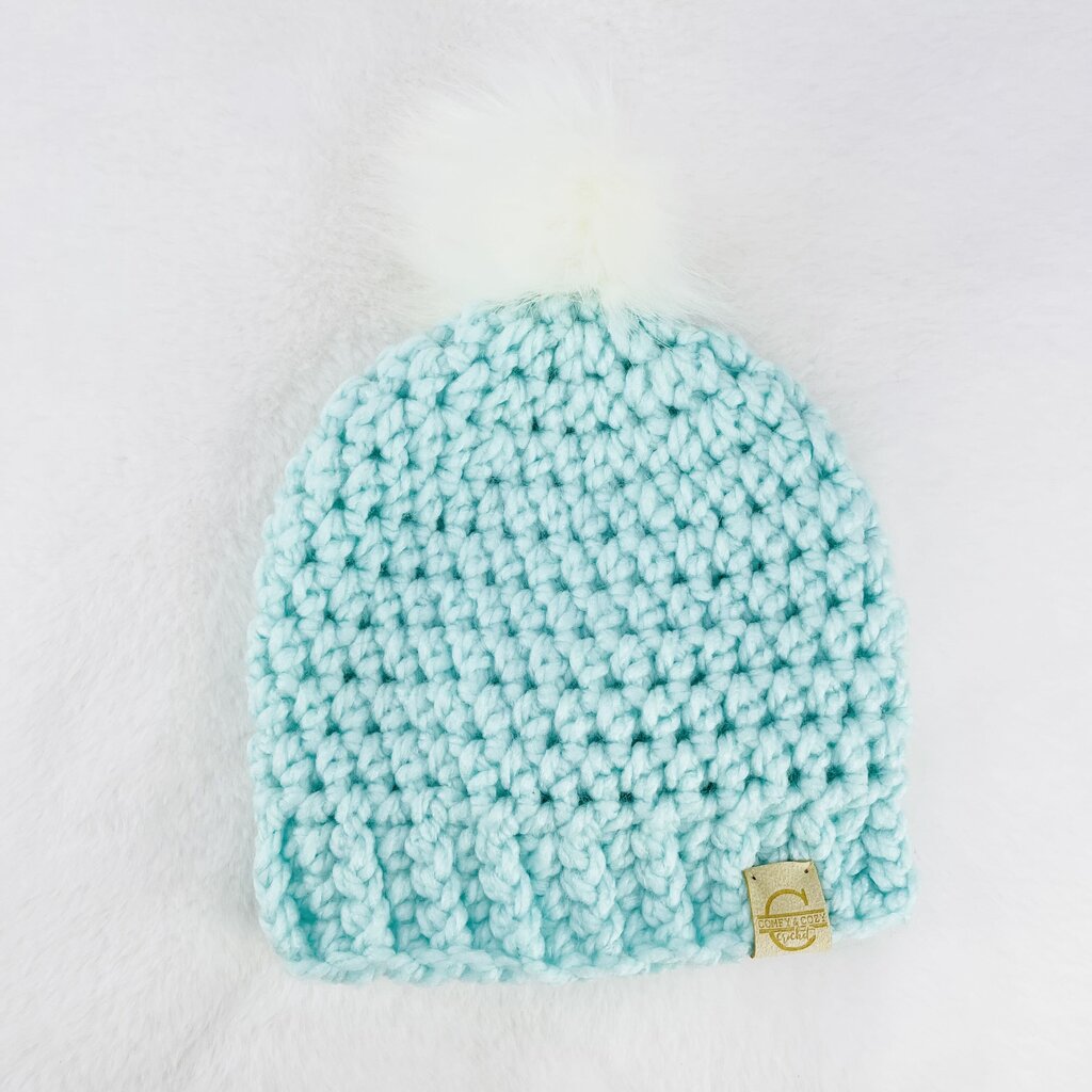 Pom Pom Hat (6-18 month) - Aqua