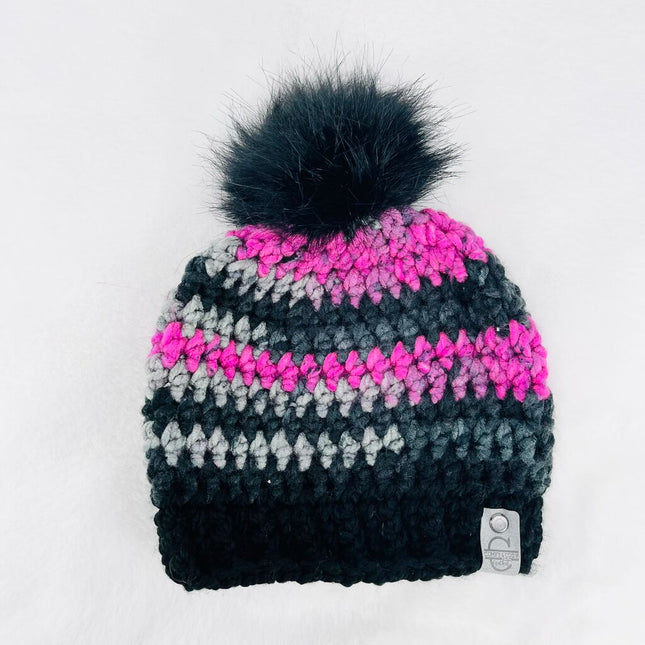 Pom Pom Hat (Child) - Black Raspberry