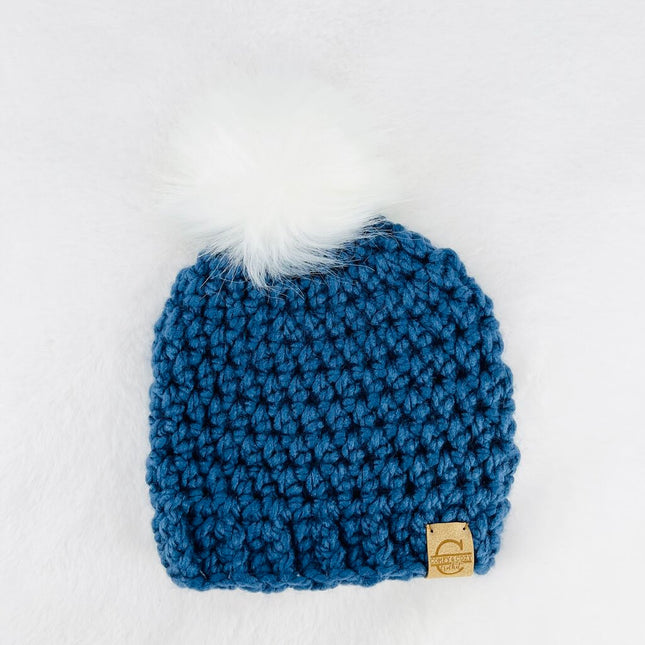 Pom Pom Hat (3-6 month) - Denim