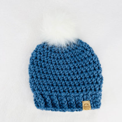 Pom Pom Hat (6-18 month) - Denim