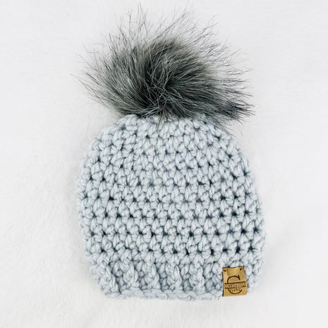 Pom Pom Hat (3-6 month) - Mist