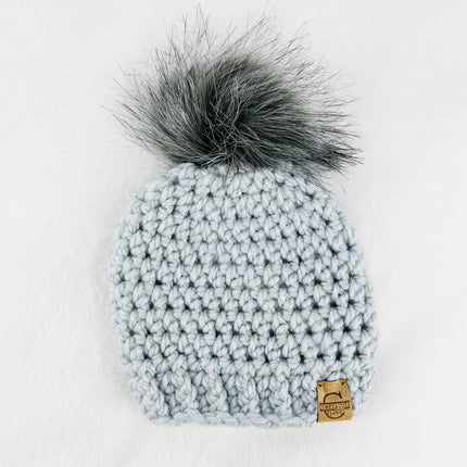 Pom Pom Hat (3-6 month) - Mist