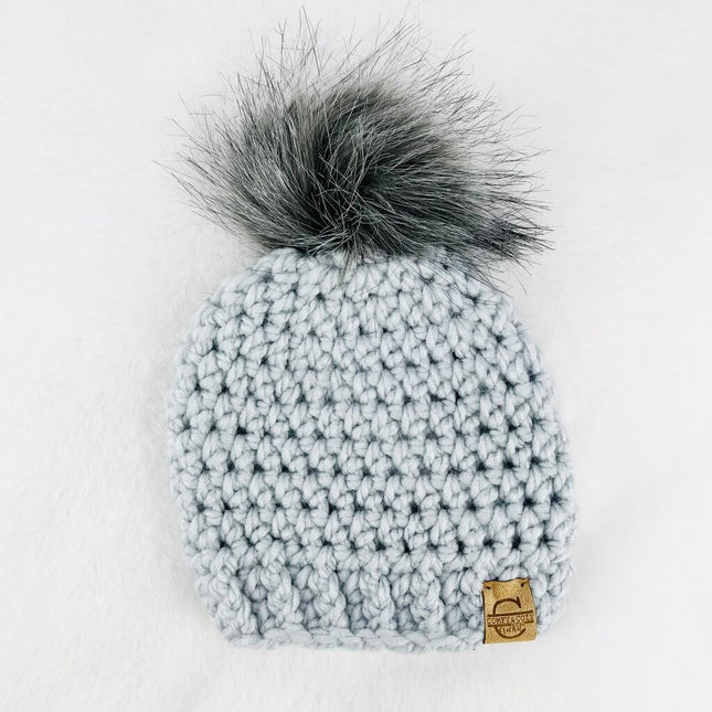 Pom Pom Hat (3-6 month) - Mist