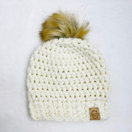 Pom Pom Hat (6-18 month) - Off White