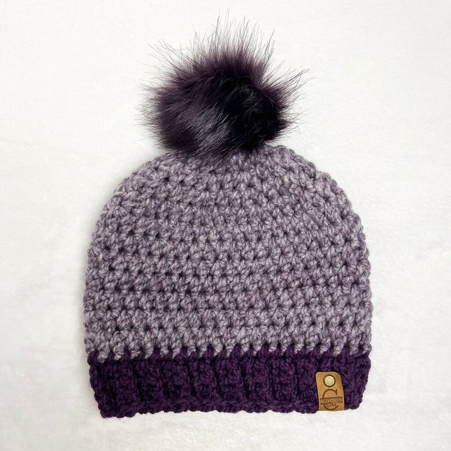 Pom Pom Hat (Adult) - Orchid Heather