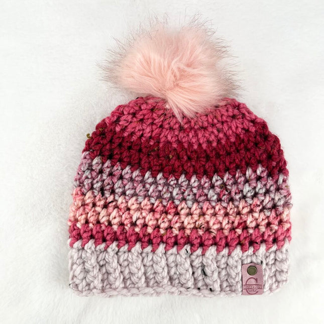 Pom Pom Hat (Child) - Rose Garden
