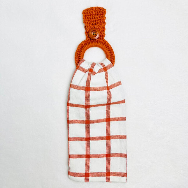 Hanging Towel Set - Orange Plaid Big