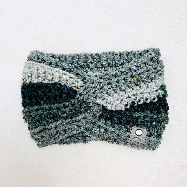 Twisted Headband - Charcoal Stripes