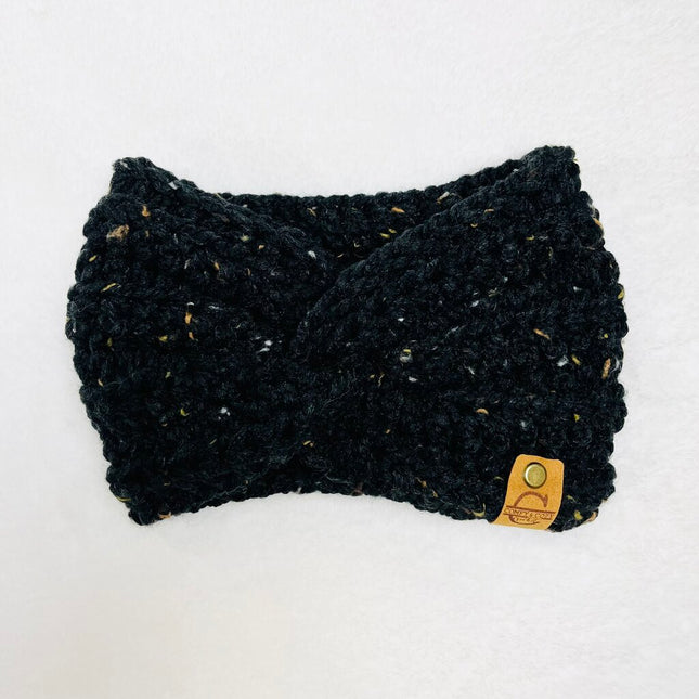 Twisted Headband - Tweed Black