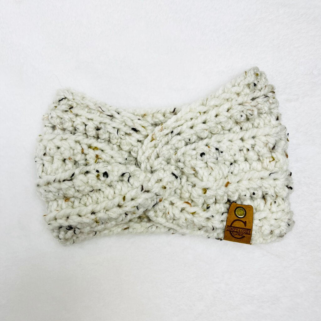 Twisted Headband - Tweed Off White