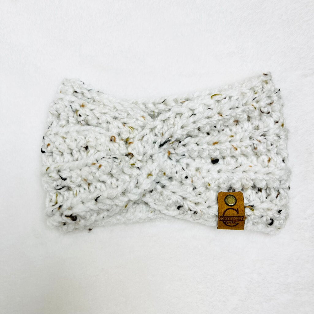 Twisted Headband - Tweed White