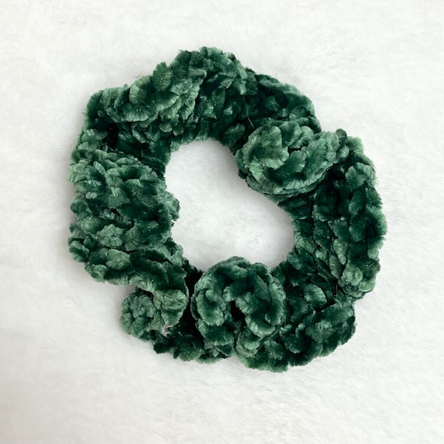 Velvet Scrunchie - Forest Green
