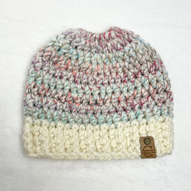 Wool Messy Bun Hat - Carousel