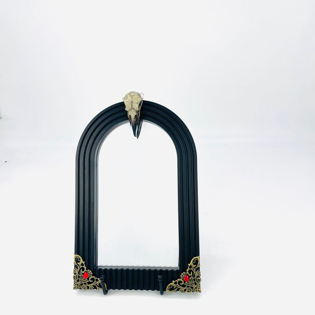 Crow skull mirror