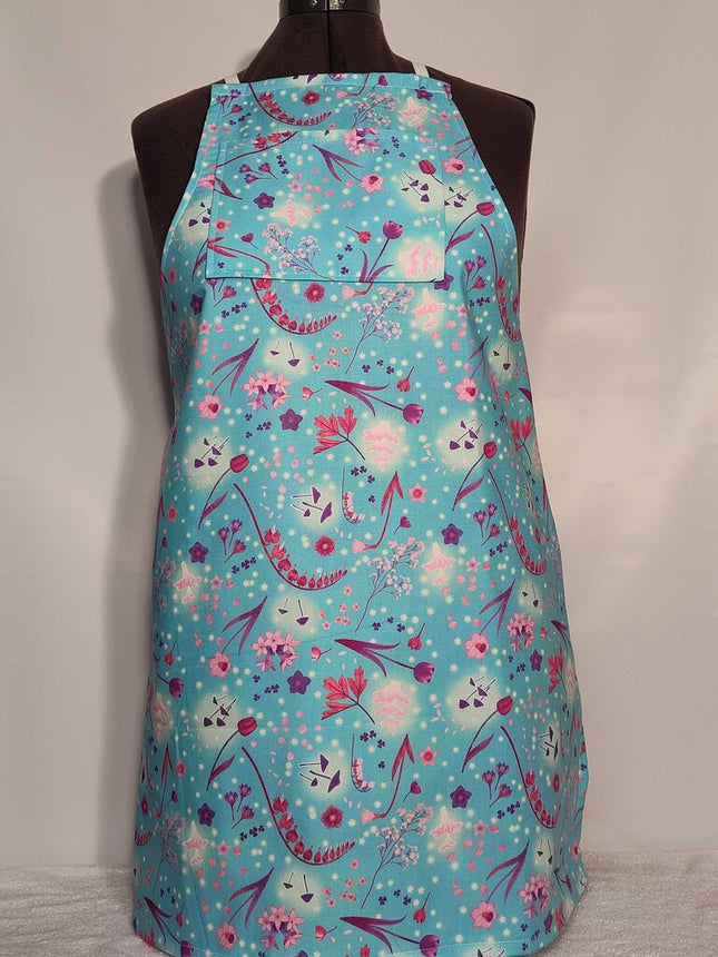 Adult Aprons Purple Tulips