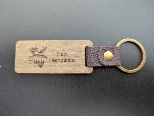 NH Souvenir Moose Keychain