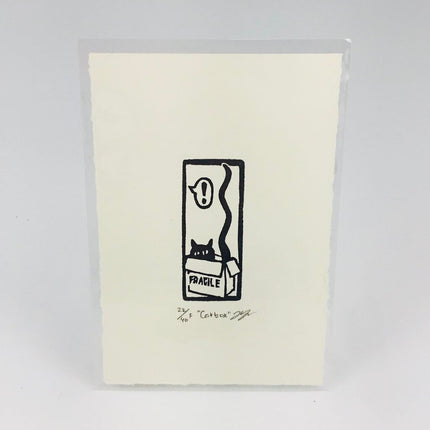 Catbox - Funny cat eraser art print