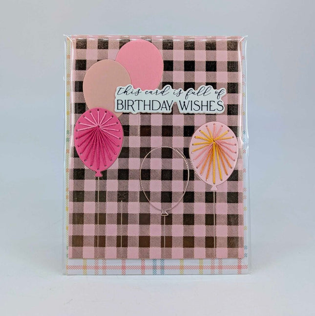 Stitched Balloon Birthday Greeting Card